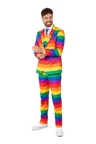 Suitmeister Herren Men Suit Business-Anzug Hosen-Set,Rainbow,XL von Suitmeister