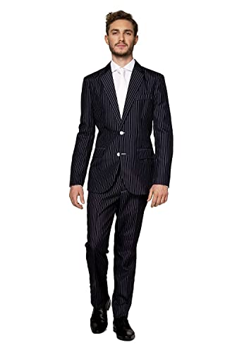 Suitmeister Herrenkostüm - Halloween 20er Gangster Zuhälter - Tailliert Party Kostüme - Schwarz von Suitmeister