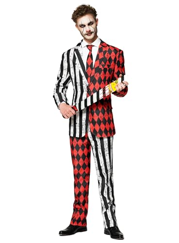 Suitmeister Twisted Circus Party Anzug für Herren - Größe: XXL - Kostüm Halloween, Karneval, Weihnachtsparty von Suitmeister