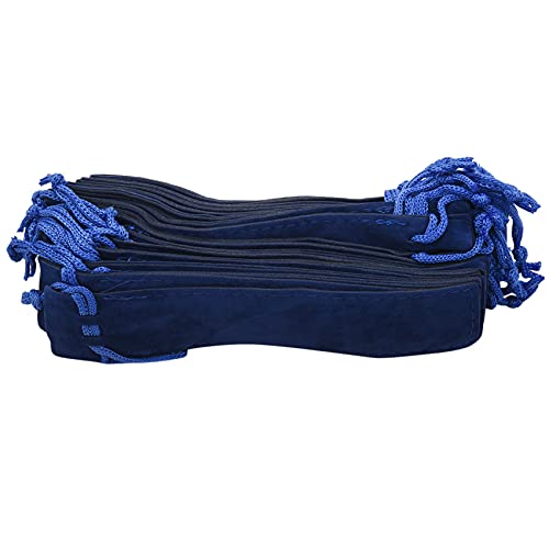 Sujurio 50 StüCk Blau Samt Federbeutel HüLle Inhaber Einzelne Stift Tasche Fall Bleistiftbeutel von Sujurio