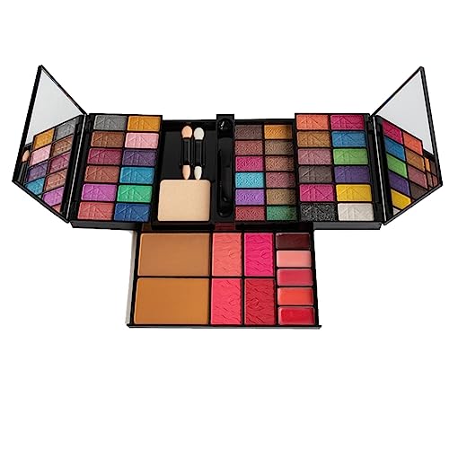 Sujurio FARBHARMONIE MASSGESCHNEIDERTE PALETTE 24 Farben Lidschatten 4 Farben Lipgloss 2 Farben Puder von Sujurio