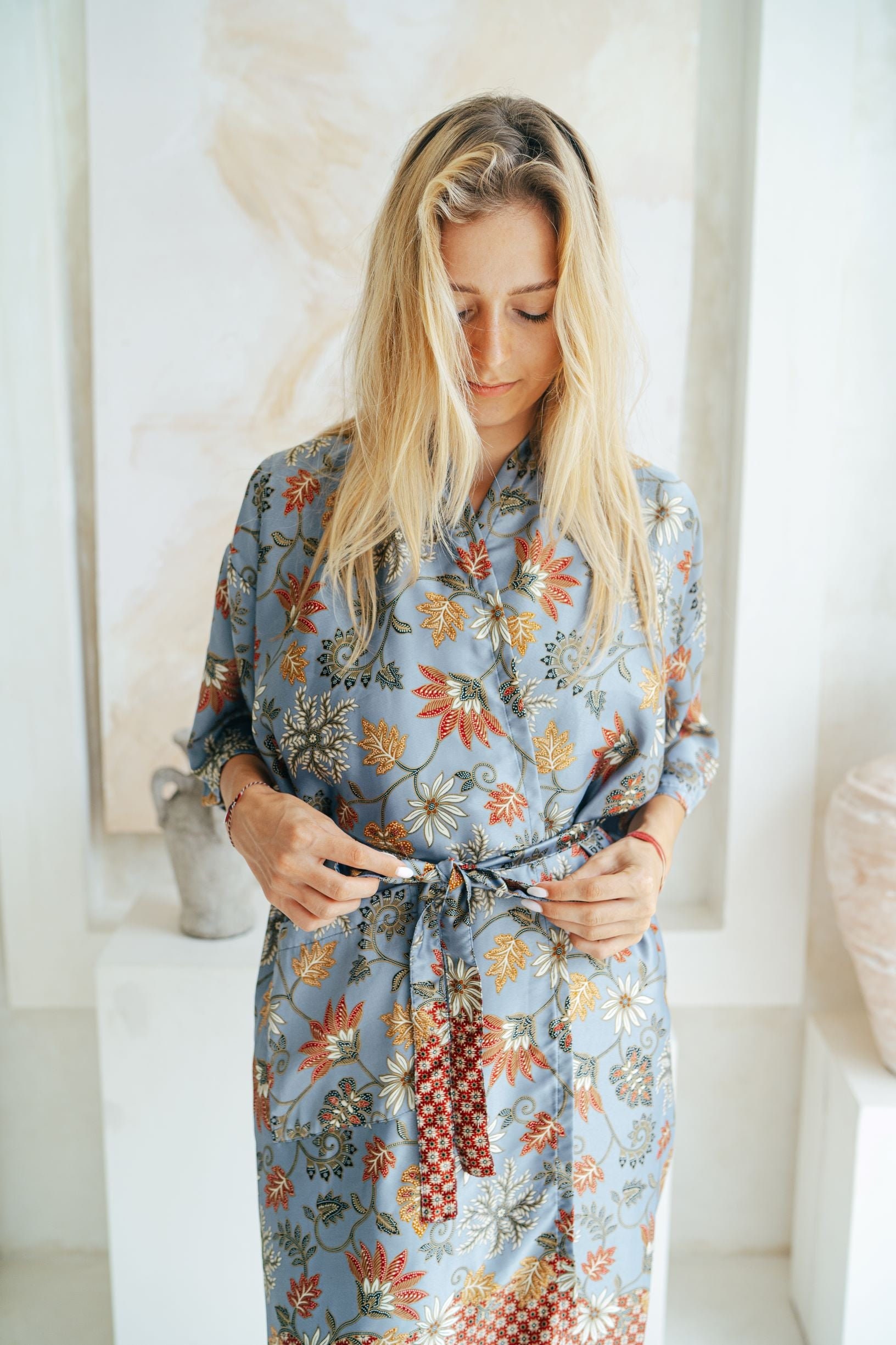 Lavendel Seidenmischung Kimono Robe, Morgenmantel, Seide Pyjama, Satin Braut Kimono, Cover Up, Geschenk, Nachtwäsche von SukaraLabel