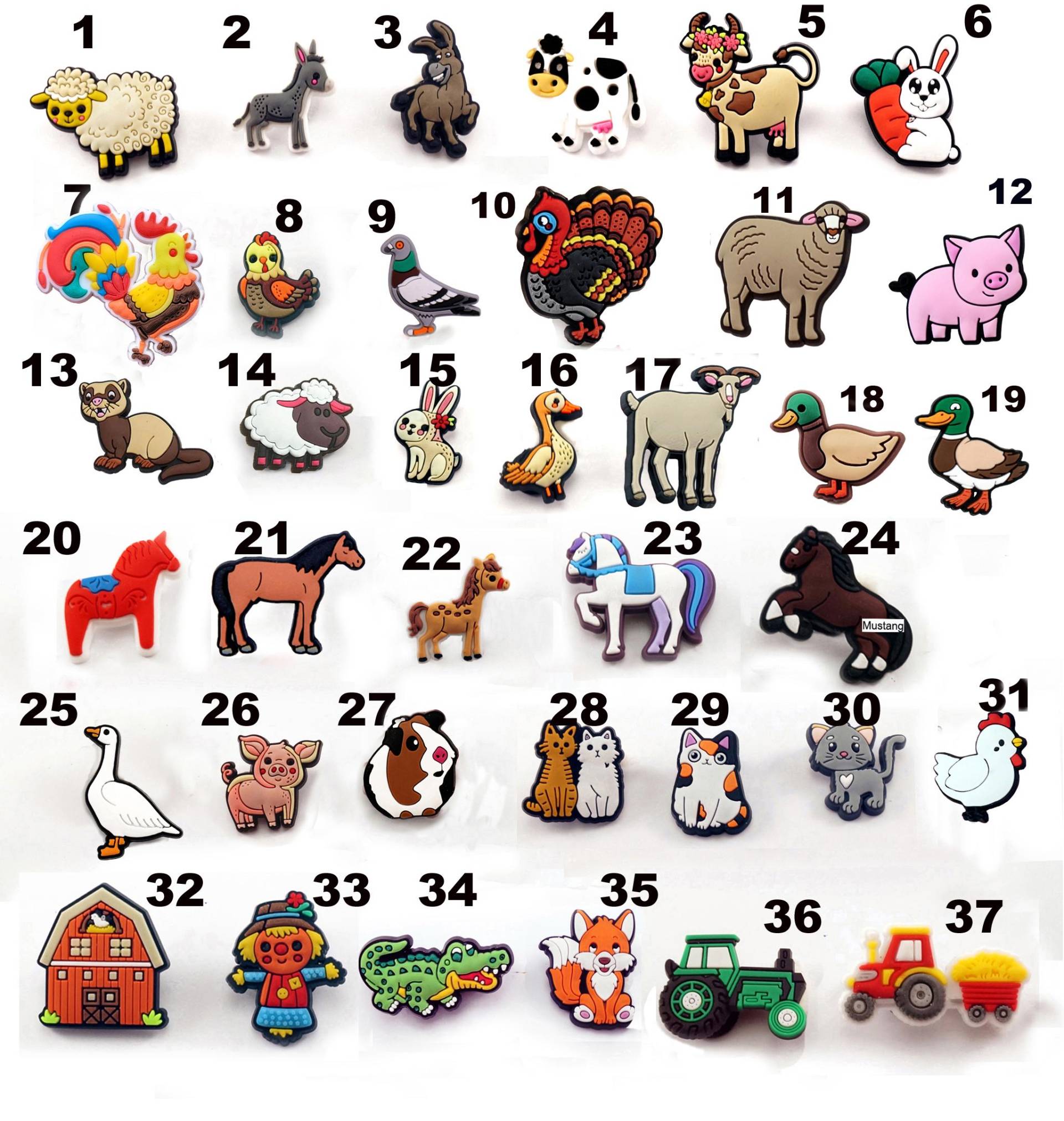 Haustiere Schuhe Anstecker Kinder Tiere Pferde Katze Hund Esel Hühner Anhänger Frosch F. Nikolaus Adventskalender Weihnachten von Sukawati