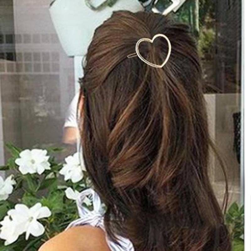 Herz Haarspange Silber Oder Gold Damen Haarklammer Haarclip Metall Herz Haarspange Silber Oder Gold Damen Haarklammer Haarclip Metall von Sukawati