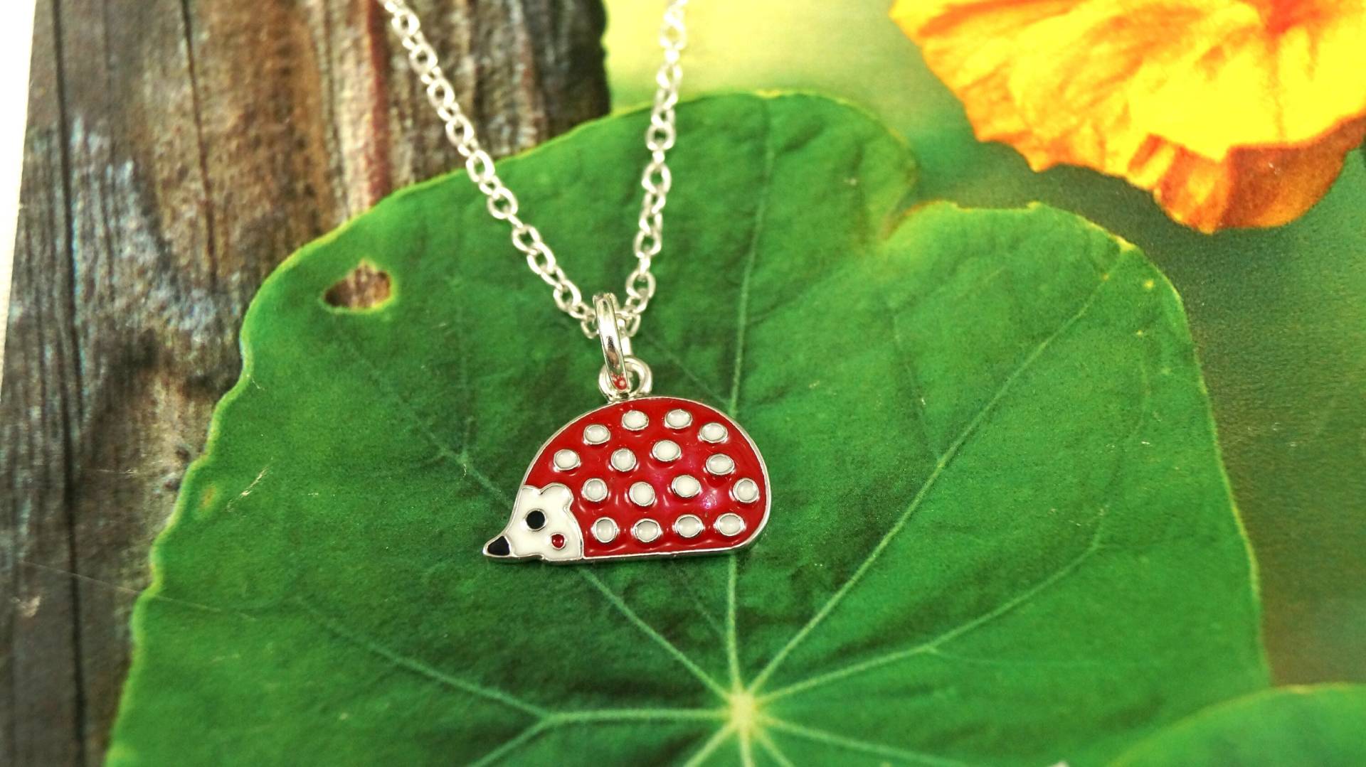 Igel Halskette Kinder Silber Mädchen Kinderkette Igelkette Natur Wald Geschenk Schultüte Nikolaus Adventskalender Weihnachten von Sukawati