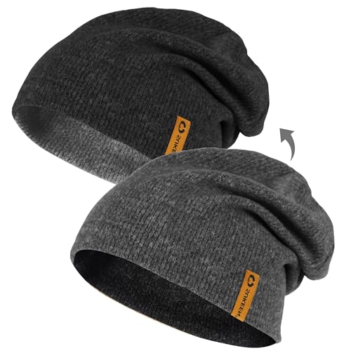 Mütze Herren Wintermütze Herren Beanie Herren Mütze Damen Mütze Winter Beanie Elastisch Strickmützen Knit Cuffed Beanie Hat Weich, Warm, Stretch, Bequem, Atmungsaktiv Geschenk für männer Frauen von Sukeen