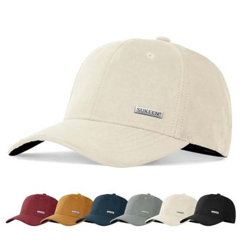 Sukeen Basecap Herren Damen Einfarbig Hardtop Mütze für Herren Damen Einfarbig Größenverstellbar Cap Herren geeignet für den täglichen Gebrauch Wandern Camping Radfahren Bergsteigen Baseball Tennis von Sukeen