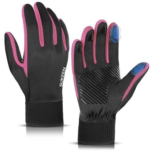 Sukeen Handschuhe Herren Damen Thermo Winterhandschuhe Wasserdichter Touchscreen Handschuhe Winter Fahrradhandschuhe Laufhandschuhe Sporthandschuh Rutschfeste Handschuhe für Wandern Arbeit von Sukeen