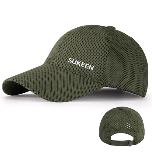 Sukeen Herren Baseballkappe 8 cm Verlängerte Krempe, Unisex Outdoor UV-Schutz Sonnenmütze, Soft Top Basecap mit Elastischem Gummiband, Herren Damen Leichte Baseball Cap(55-59 cm) von Sukeen