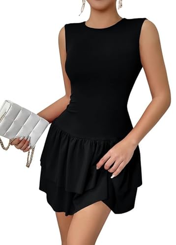 Sukiglam Kleid Damen Sexy Ärmelloses Rund Ausschnitt Minikleid Enges Kurz Kleider Bodycon Partykleid Sommer Tank Kleider Elegante Rüschenkleid Casual Swing Skaterkleid Club Cocktailkleid Sukiglam Kleid Damen Sexy Ärmelloses Rund Ausschnitt Minikleid Enges Kurz Kleider Bodycon Partykleid Sommer Tank Kleider Elegante Rüschenkleid Casual Swing Skaterkleid Club Cocktailkleid von Sukiglam