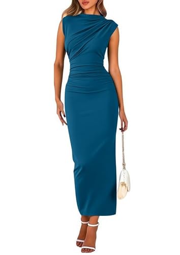 Sukiglam Kleider Damen Elegante Maxikleid Für Hochzeitsgast Sexy Ärmellose Figurbetonte Sommerkleider mit Rüschen Bodycon Partykleid Eng Festliche Kleid Lange Abendkleider Wickelkleid Cocktailkleid Sukiglam Kleider Damen Elegante Maxikleid Für Hochzeitsgast Sexy Ärmellose Figurbetonte Sommerkleider mit Rüschen Bodycon Partykleid Eng Festliche Kleid Lange Abendkleider Wickelkleid Cocktailkleid von Sukiglam