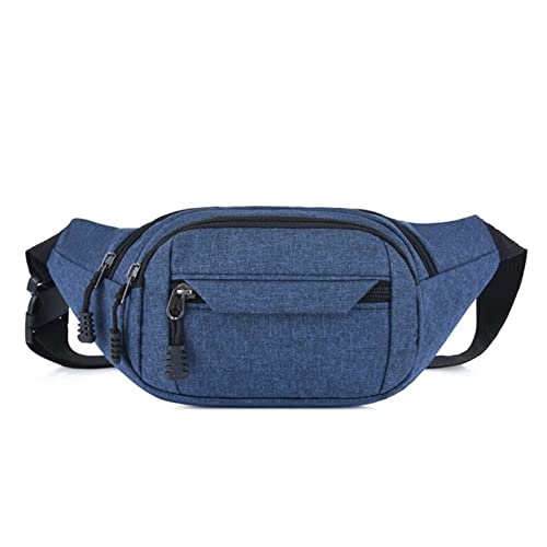 SUKORI Herren Umhängetasche Waist Bag Men and Women Simple Fashion Oxford Cloth Belt Bag Ladies Casual Waist Pack Mobile Phone Bag (Color : Blue) von Sukori