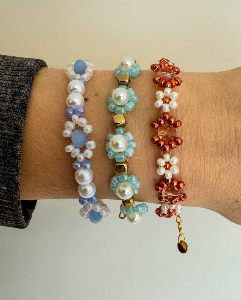 Flower Armband Mit Perlen von Sulaydesign