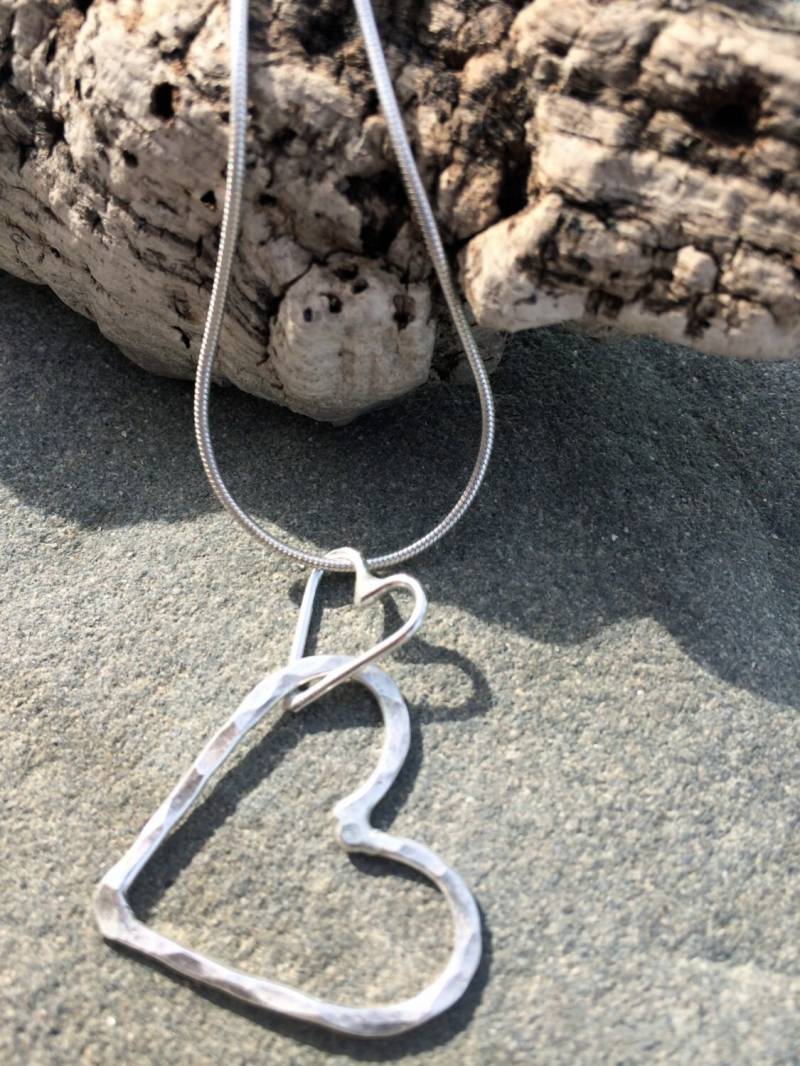 Massive Silber Herzen Halskette Massive Silber Herzen Halskette von SulisSilver