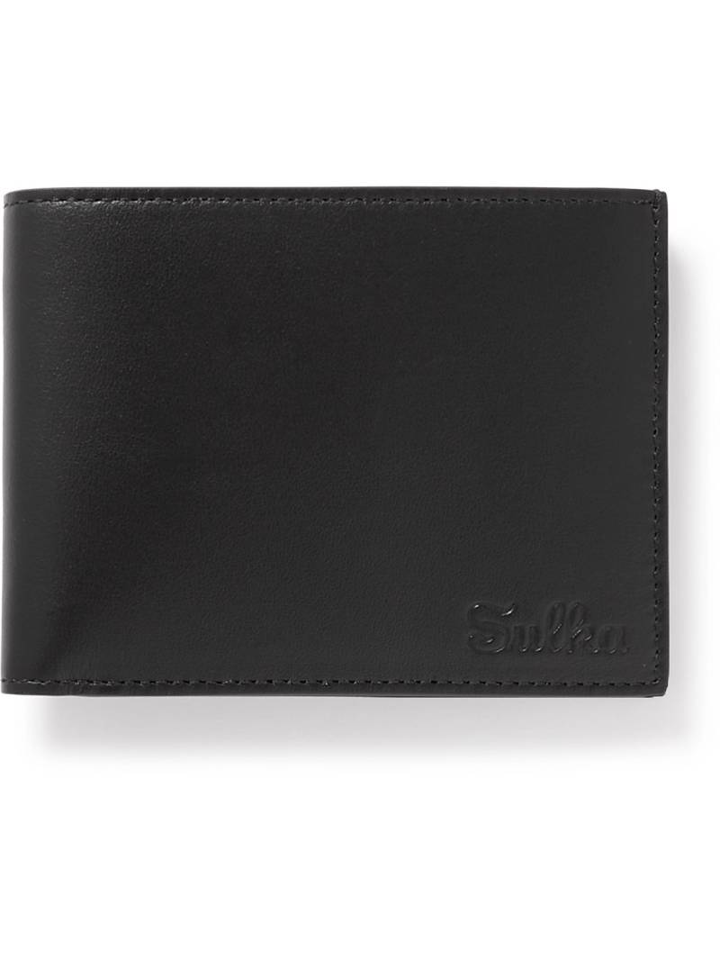 Sulka - Logo-Debossed Leather Billfold Wallet - Men - Black von Sulka