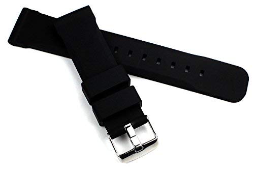 18 mm schwarz KAUTSCHUK SILIKON Taucher Diver Scuba UHRENARMBAND WATCHBAND Taucher Sportlich, robust von Sulla