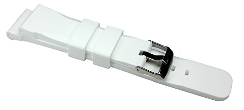 18 mm weiß KAUTSCHUK SILIKON Taucher Diver Scuba UHRENARMBAND WATCHBAND Taucher Sportlich, robust von Sulla