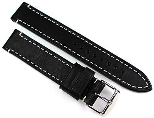 RIOS 1931 Herren Leder Uhrenarmband 18mm Schwarz CT von Sulla