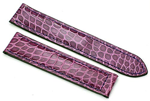Sulla 19mm Alligator Armband passend für Cartier Faltschließe deutsche Handarbeit Violett von Sulla