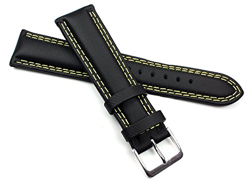 20mm echt Leder schwarz insbesonders für Chronoswiss Uhrenband Band Hangemacht in Deutschland von Sulla