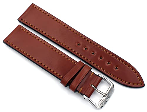 RIOS1931 Lwiw 18mm hochqualitativer klassik Shell Cordovan Leder Armband handgemacht und handvernäht in Deutschland Cognac von Sulla