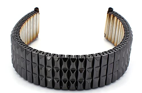 Rowi 22-20 mm Schwarz Fixoflex S Zugband L316 Edelstahl Uhrenband Made in Germany origanalverpackt von Sulla