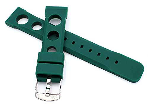 Sulla 22mm Silikon Sport Rallye Style Uhrenarmband grün von Sulla