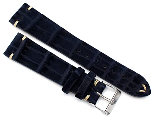 Sulla Neptun 20 mm hochqualitativer klassik Alligator Leder Armband handgemacht und handvernäht in Deutschland. von Sulla