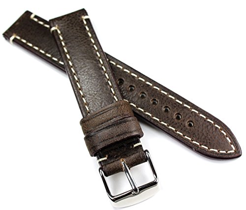 Sulla RIOS 1931 Herren Leder Uhrenarmband 18mm dunkel braun CT von Sulla