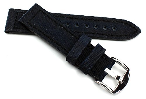 Sulla RIOS 1931 Herren Uhrenarmband Canvas & Leder Marine von Sulla