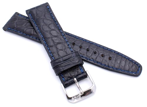 Sulla RIOS1931 Alligator Uhrenarmband extra passend für IWC Pilots 21mm blau von Sulla