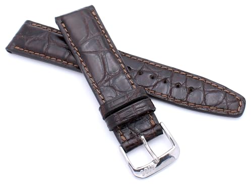 Sulla RIOS1931 Alligator Uhrenarmband extra passend für IWC Pilots 21mm braun von Sulla