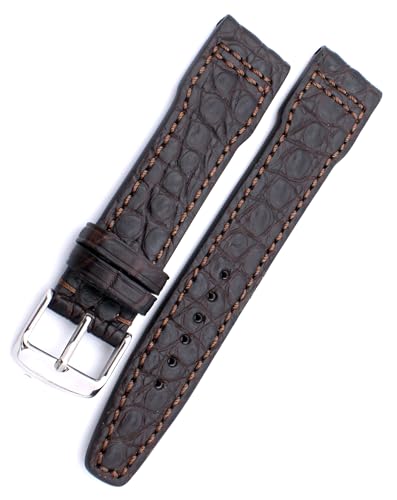Sulla RIOS1931 Alligator Uhrenarmband extra passend für IWC Pilots 21mm braun von Sulla