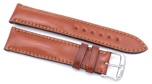 Sulla RIOS1931 Chicago Shell Cordovan Leder Uhrenarmband. 22mm Hell Mokka von Sulla