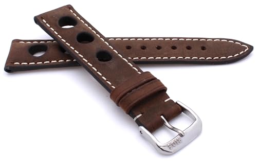 Sulla RIOS1931 Kaluga Rallye Vintage Rindsleder Uhrenarmband handgemacht in Deutschland Robust 19mm Mooreiche von Sulla