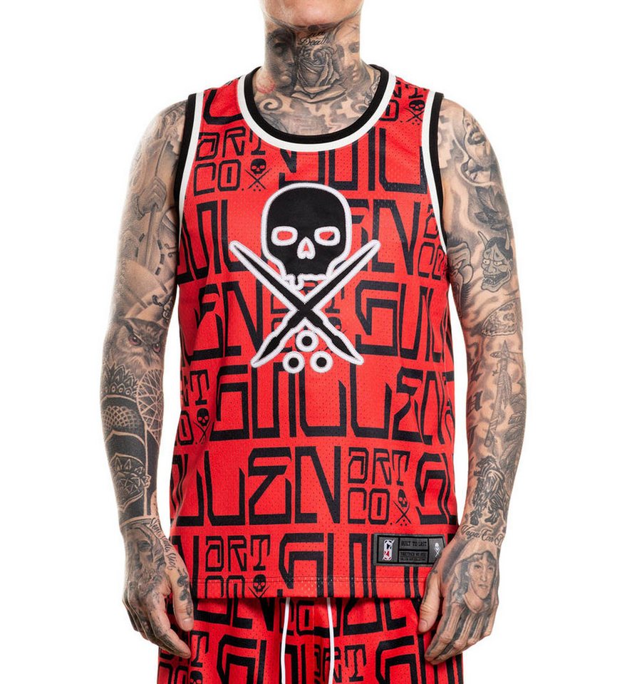 Sullen Clothing Tanktop Meas Jersey Basketball Mesh Netz Schädel von Sullen Clothing