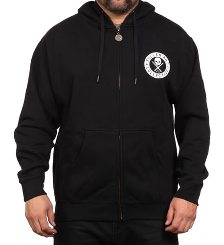 Sullen Clothing Kapuzenjacke Classic BOH Zip Hoodie Badge of Honor Totenkopf, Größe:XL von Sullen