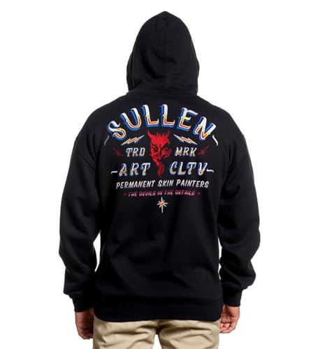 Sullen Clothing Kapuzenpullover Skin Painter Hoodie Tattoo Teufel Devil Schädel, Größe:XXL von Sullen