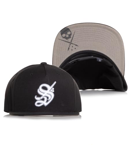 Sullen Clothing Snapback Cap Heavy Hitter Schwarz Basecap Tattoo Mütze Schädel von Sullen