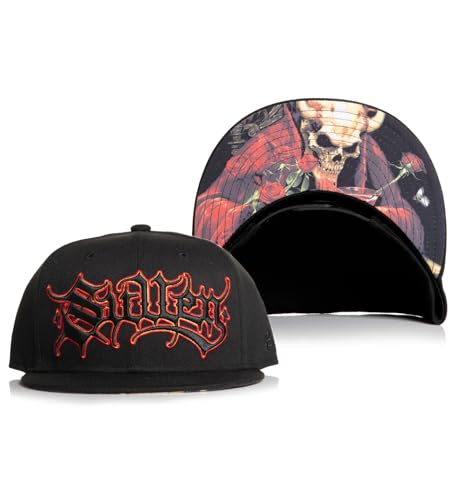 Sullen Clothing Snapback Cap Till Death Tattoo Basecap Mütze Kappe Schädel Rosen von Sullen
