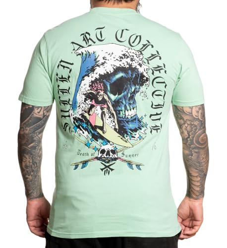 Sullen Clothing T-Shirt Death Swell II Art Collective Tattoo Surfer Grim Reaper, Größe:XL von Sullen