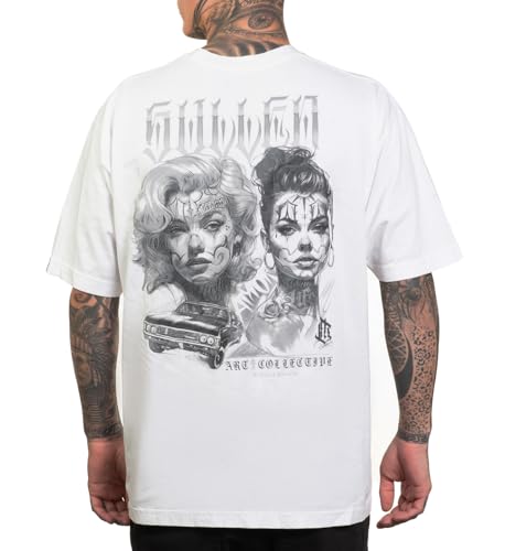 Sullen Clothing T-Shirt Doubles 1-Ton Premium Art Collective Tattoo Clown Pin-Up, Größe:L von Sullen