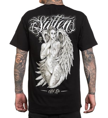 Sullen Clothing T-Shirt Heaven Sent Art Collective Tattoo Fallen Angel Engel, Größe:XL von Sullen
