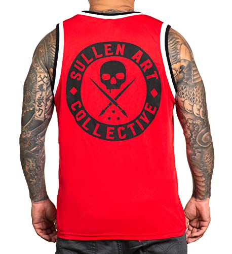 Sullen Men's BOH Jersey Red Sleeveless Tank Top Shirt 2XL von Sullen