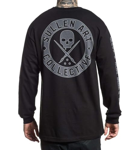 Sullen Men's Badge of Honor Long Sleeve T Shirt Black M von Sullen