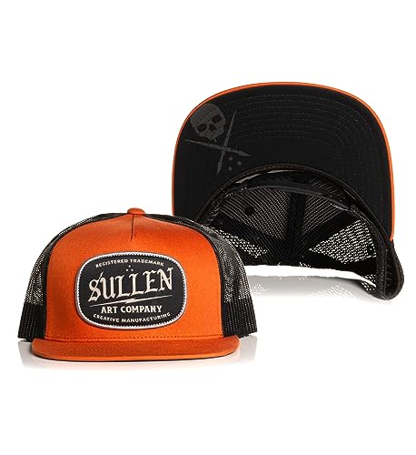 Sullen Men's Contour Trucker Black/Orange Snapback Hat von Sullen