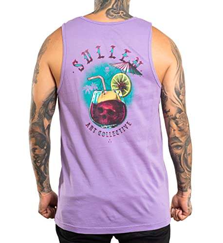 Sullen Men's Deadly Cocktail Aster Purple Tank Top Shirt 2XL von Sullen