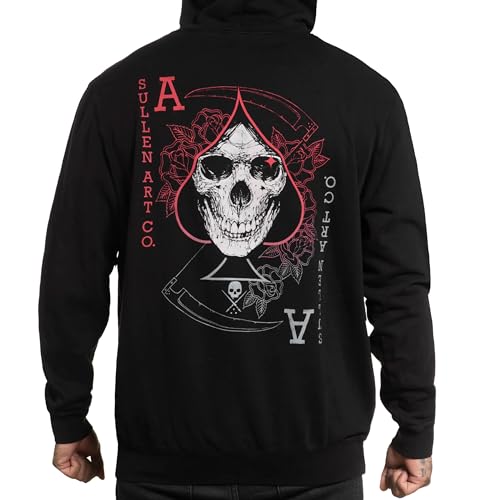 Sullen Men's Drawing Dead Black Long Sleeve Pullover Hoodie L von Sullen