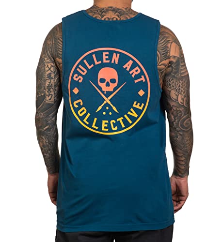 Sullen Men's Ever Aegean Blue Sleeveless Tank Top Shirt 3XL von Sullen