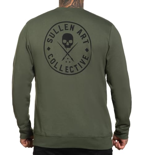 Sullen Men's Ever Lyte Thyme Green Long Sleeve Crew Pullover Sweatshirt XL von Sullen